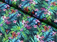 Baumwoll Satin Druck Topic Green Baumwoll Satin Druck Topic Green