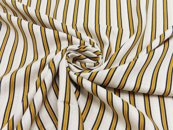 Baumwoll Leinen Druck Streifen 'Italy'