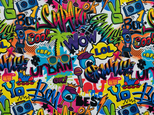 Alpenfleece Digital Druck Graffiti