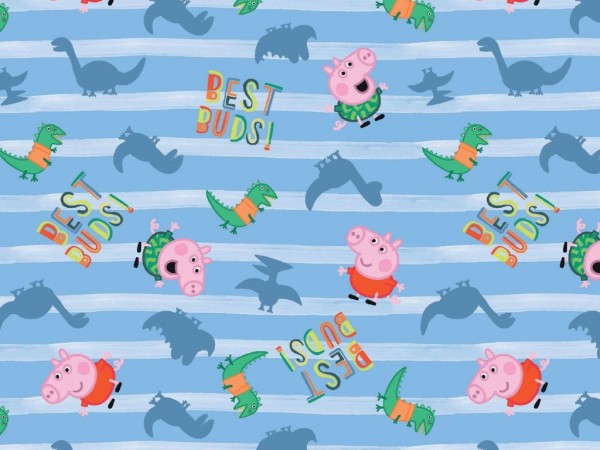 Baumwoll Jersey Digital Druck Peppa Wutz