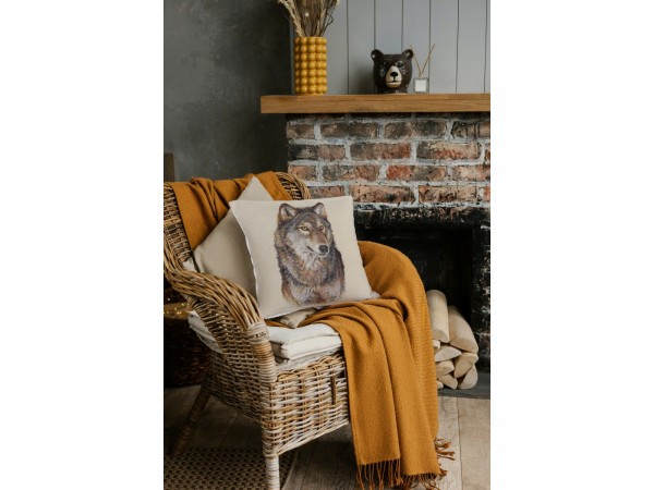 Gobelin Panel "Wolf" - für Kissen, Taschen etc.
