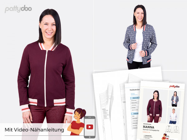 Schnittmuster Hanna Collegejacke by pattydoo