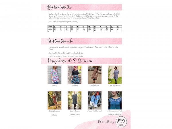 Schnittmuster Bohemian Beauty Boho Kleid By Jessy Sewing Jessy SEWING 