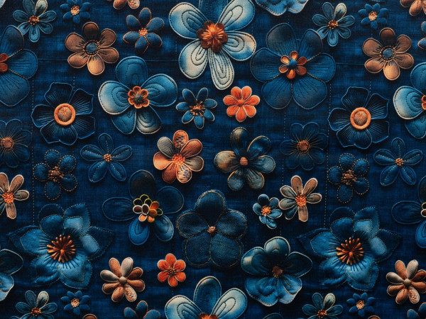 Alpenfleece Digital Druck Flowers