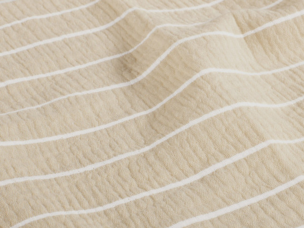 Musselin Double Gauze Druck Streifen