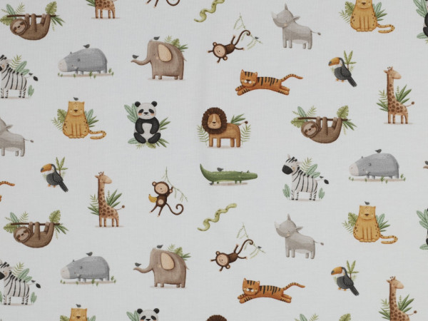 Baumwoll Jersey Digital Druck Animals