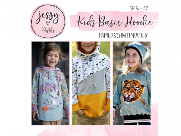 Schnittmuster Kids Basic Hoodie by Jessy Sewing