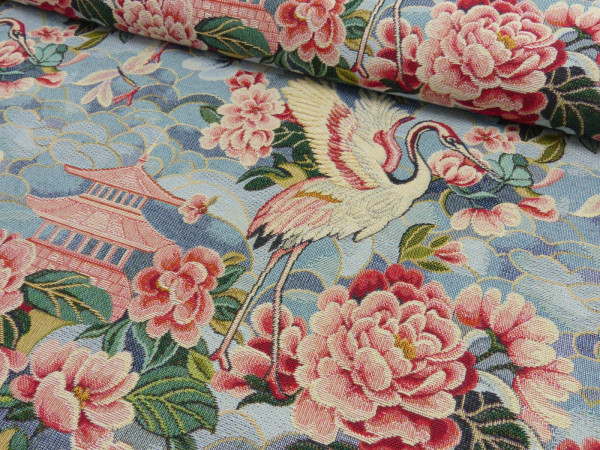 Gobelin Kranich und Pagode