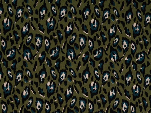 Viskose Twill Druck Leopard