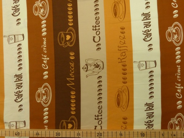 Baumwoll Druck Coffee
