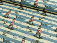 Baumwoll Digital Druck Meeresbrise - Leuchttürme Baumwoll Digital Druck Meeresbrise - Leuchttürme