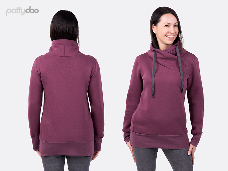 Schnittmuster Naomi Wickelkragen-Sweatshirt by pattydoo | Patterns by ...