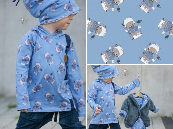 Baumwoll Jersey Druck skifoan (Kombi) by emmapünktchen