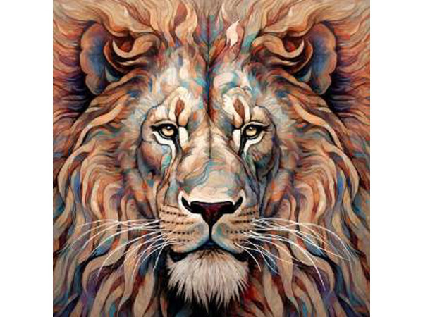 Panel Druck "Lion" - schwere Webware für Kissen, Taschen etc.