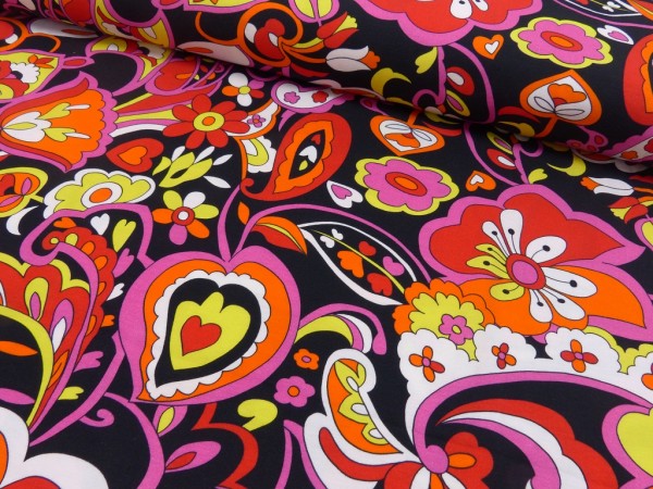Baumwoll Jersey Druck Flower Mix