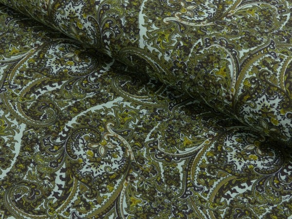 Viskose Stretch Druck Paisley