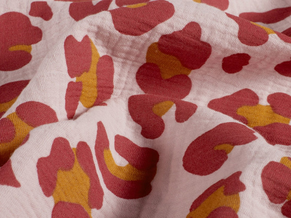 Musselin Double Gauze Leopard
