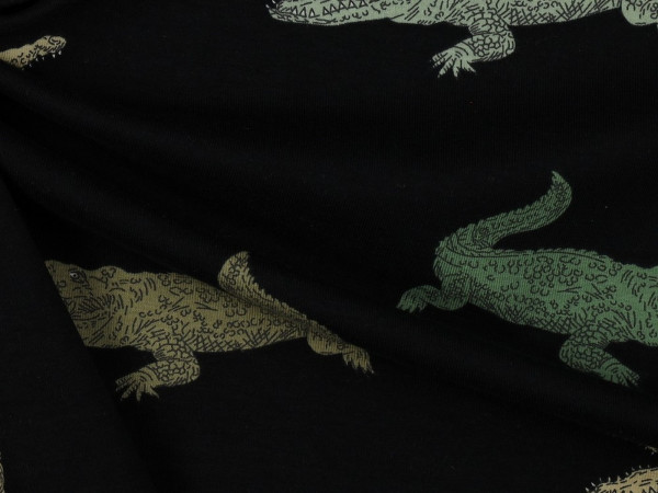 Baumwoll Jersey Druck Krokodil