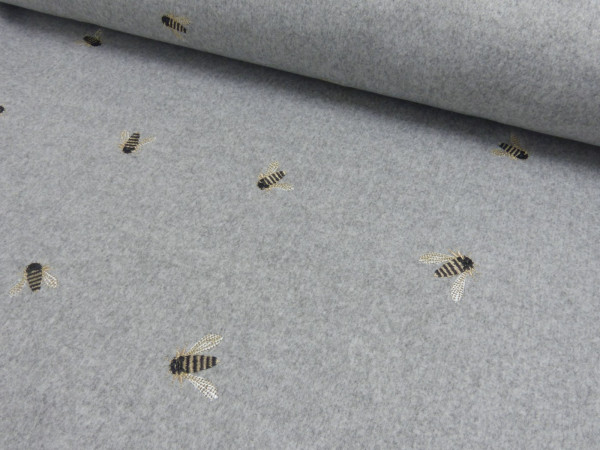 Mantelflausch Bienen Stickerei