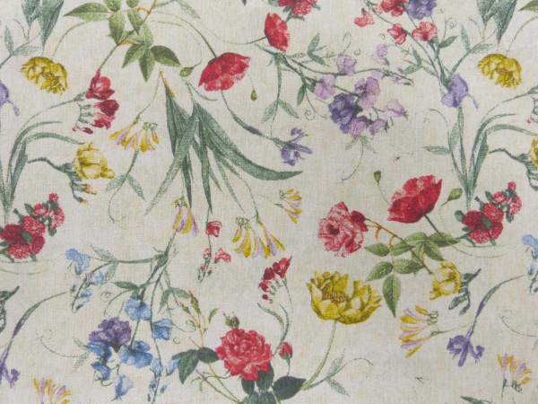 Deko Druck Loneta Blumen