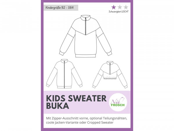 Schnittmuster BUKA Kinder Sweater by Nähfrosch