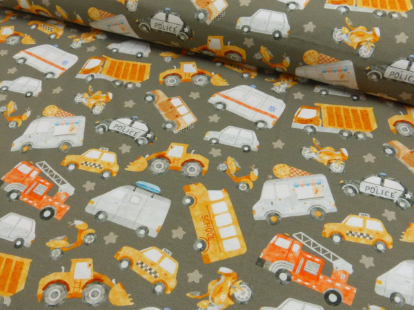 Baumwoll Jersey Digital Druck Fahrzeuge