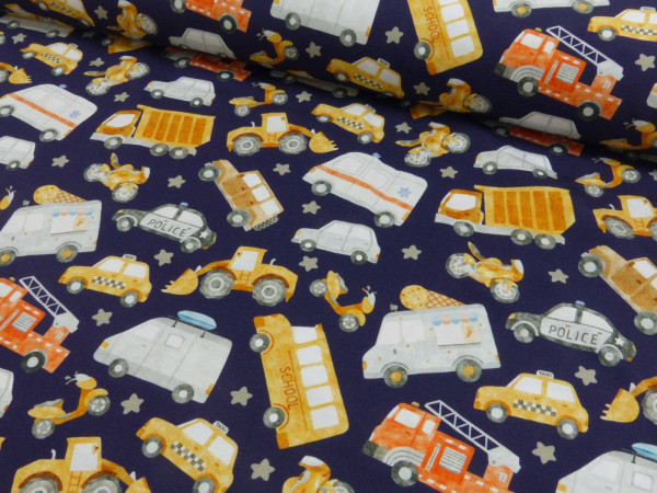 Baumwoll Jersey Digital Druck Fahrzeuge