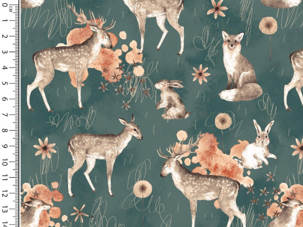 Alpenfleece Digital Druck Waldtiere