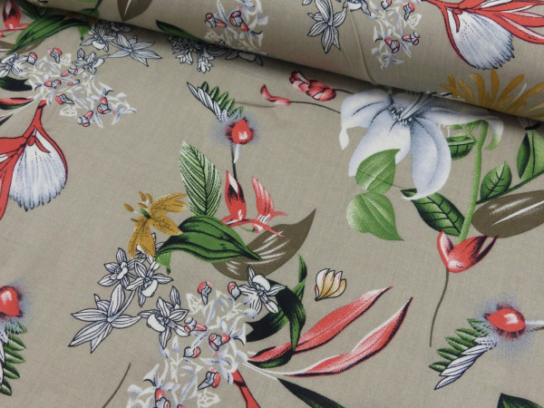 Viskose Druck Blumen