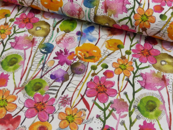 Canvas Digital Druck Blüten-Ensemble