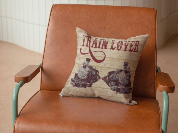 Gobelin Panel "Train Lover" - für Kissen, Taschen etc.