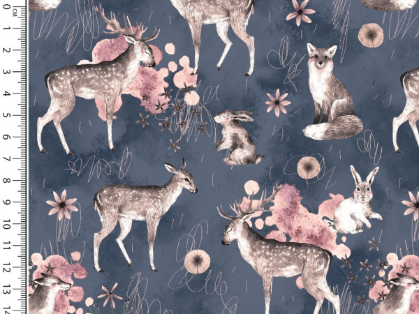 Alpenfleece Digital Druck Waldtiere