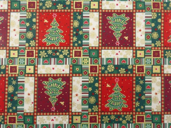 Baumwoll Druck Weihnachten