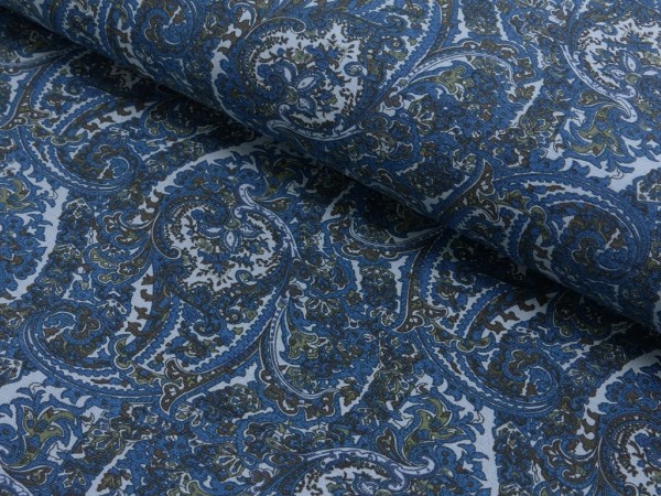 Viskose Stretch Druck Paisley