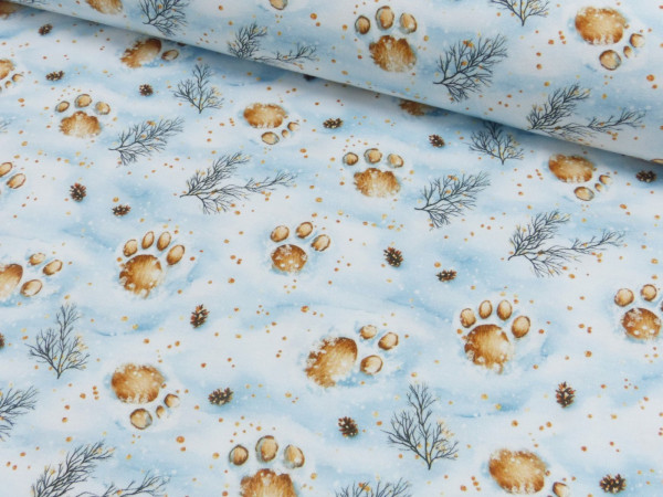 Baumwoll Jersey Digital Druck Tatzen