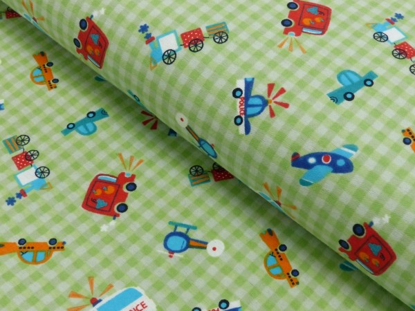 Flanell Druck Fahrzeuge