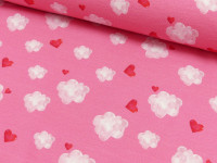 Baumwoll Jersey Digital Druck Happy be pink by Herzberührt Baumwoll Jersey Digital Druck Happy be pink by Herzberührt