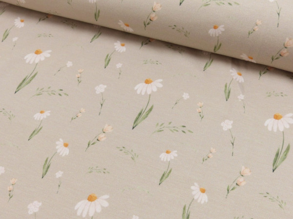 Baumwoll Jersey Digital Druck Ladybug Margeriten