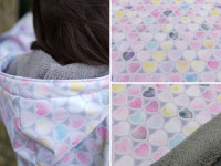 Softshell mit Teddyabseite Aquarell Herzen Softshell mit Teddyabseite Aquarell Herzen