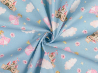 Preview: Baumwoll Digital Druck Prinzessin Schloss Preview: Baumwoll Digital Druck Prinzessin Schloss