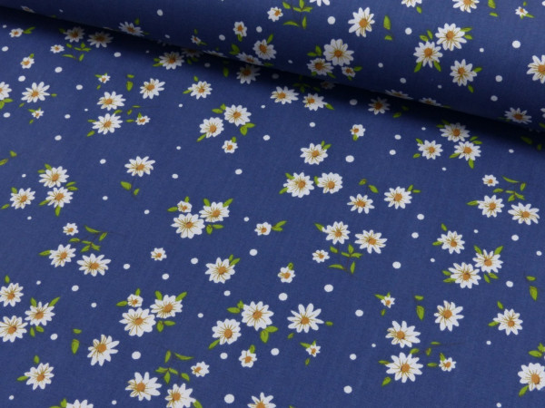 Chambray Druck Margeriten