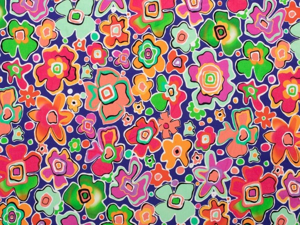 Baumwoll Jersey Druck Flower Mix