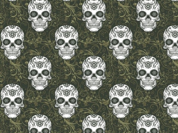 French Terry Druck Skulls