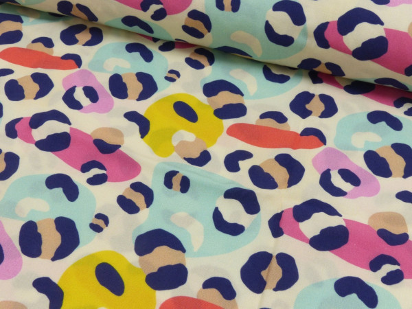 Viskose Digitaldruck Funky Leo