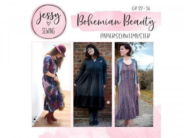 Schnittmuster Bohemian Beauty Boho Kleid by Jessy Sewing