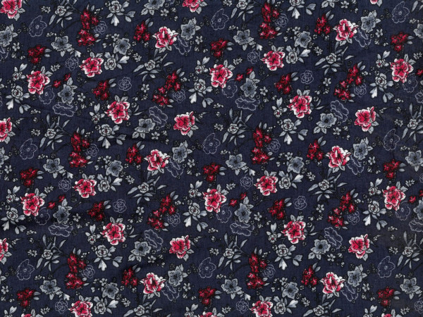 Viskose Druck Blüten