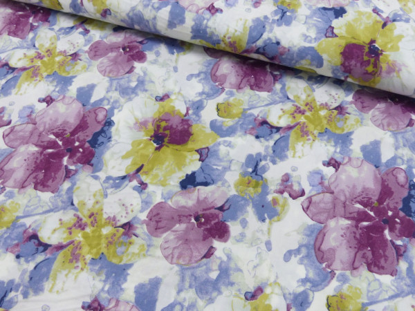 Viskose Druck Blumen