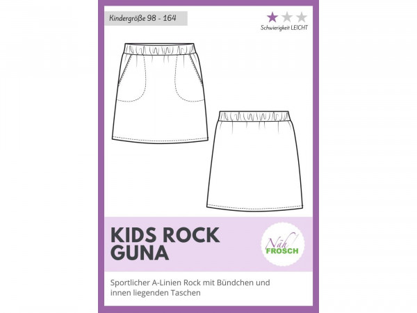 Schnittmuster GUNA Kinder Rock by Nähfrosch