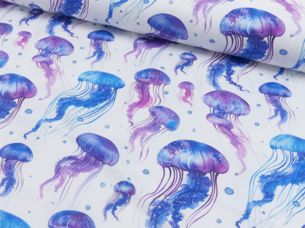 Baumwoll Jersey Digital Druck Jellyfish