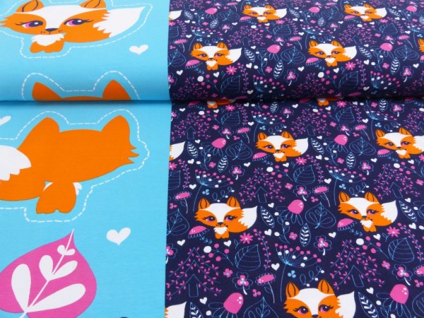 Baumwoll Jersey Druck mit DIY Kuscheltier